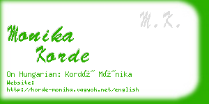 monika korde business card